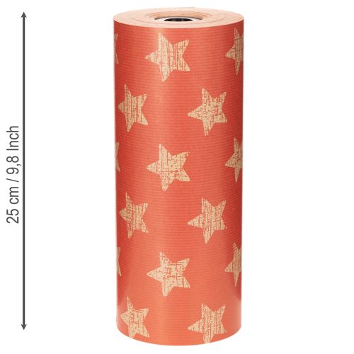 Mansjettpapir med stjerner, rull til blomsterartikler, 25 cm x 100 m | Floristik24.no