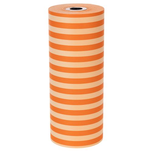 Mansjettpapirrull, oransje stripete, 25 cm x 100 m | Floristik24.no