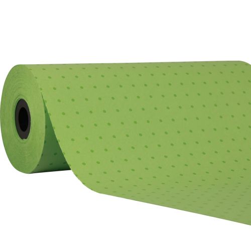 Mansjettpapir silkepapir grønne prikker 25cm 100m