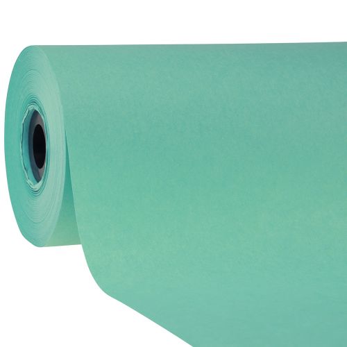 Mansjettpapir silkepapir bred turkis 37,5cm 100m