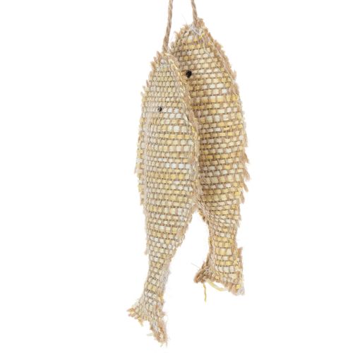 Nautisk hengende dekorasjonsanheng, dekorativ fisk til oppheng, H32cm | Floristik24.no
