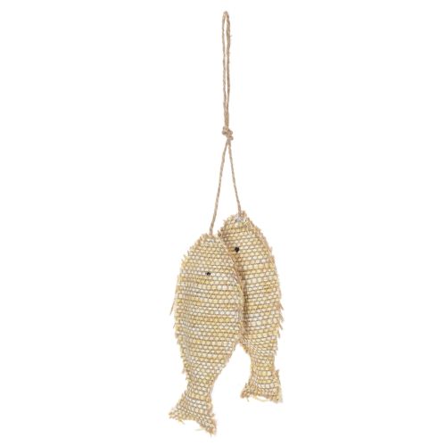 Nautisk hengende dekorasjonsanheng, dekorativ fisk til oppheng, H32cm | Floristik24.no