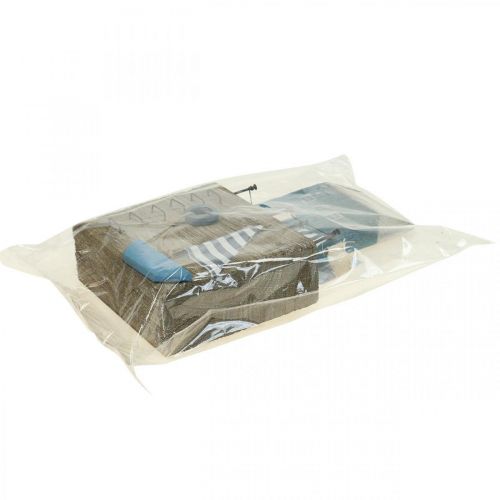 gjenstander Maritim tredekor havnepromenade Shabby Chic H25,5cm