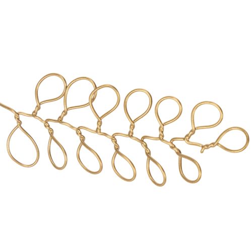 gjenstander Metall blomsterdekorasjonsgirlander, tråd til blomsterkrans, sommerdekorasjon, veggdekorasjon, gull, 110 cm