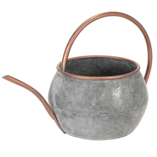Dekorativ vannkanne i metall, vintage landlig stil, hagedekorasjon, for planting, sølvkobber, L41cm Ø26cm H30cm kjøpe | Floristik24.no