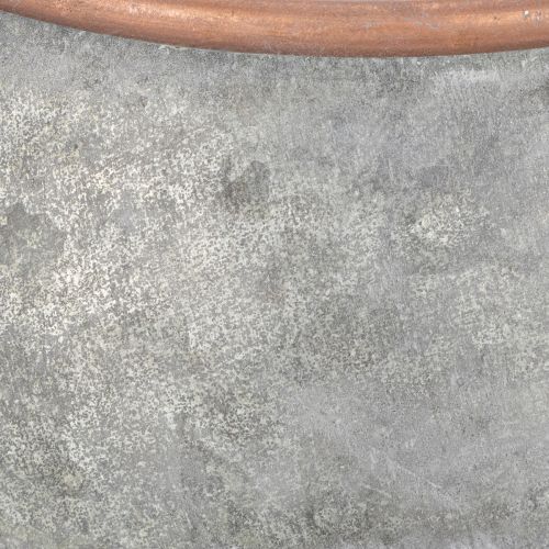 Dekorativ vannkanne i metall, vintage landlig stil, hagedekorasjon, for planting, sølvkobber, L41cm Ø26cm H30cm | Floristik24.no