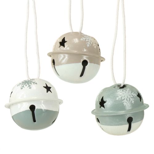 gjenstander Metallklokker Juleklokker Mintbeige Ø3cm 16 stk