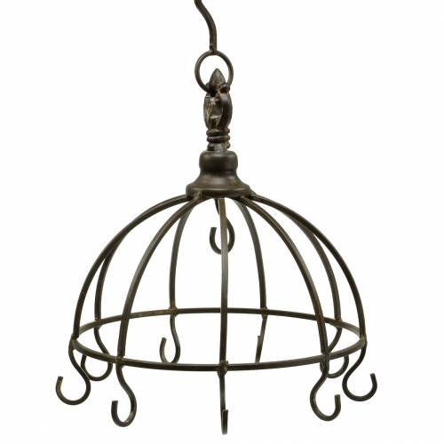 Kjøkkenhenger metall krone antikk Ø22cm H28cm