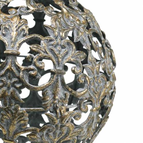 gjenstander Ball å henge med ornamenter antikk utseende gyllen metall Ø12cm