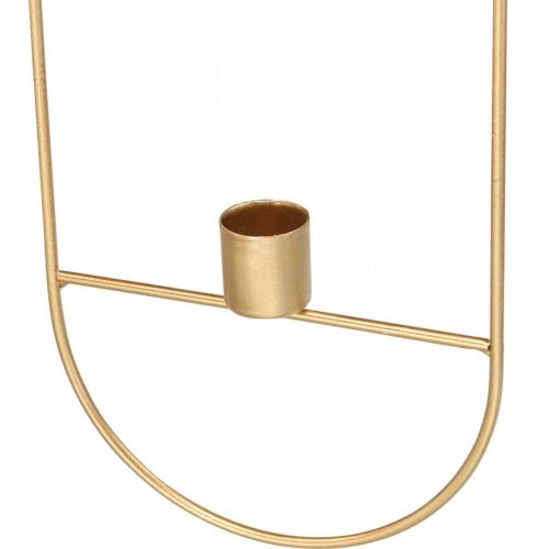 Floristik24 Lysestake for å henge gyllent ovalt metall 13 × 30,5 cm 3 stk