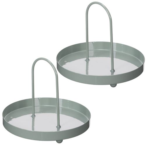 gjenstander Dekorativt brett til bruk på kjøkkenet og til å dekorere spisebordet, høyt håndtak, 18 cm