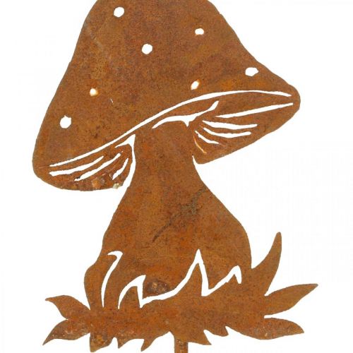 Floristik24 Hagestake sopprust fluesopp høstdekorasjon hage 47cm