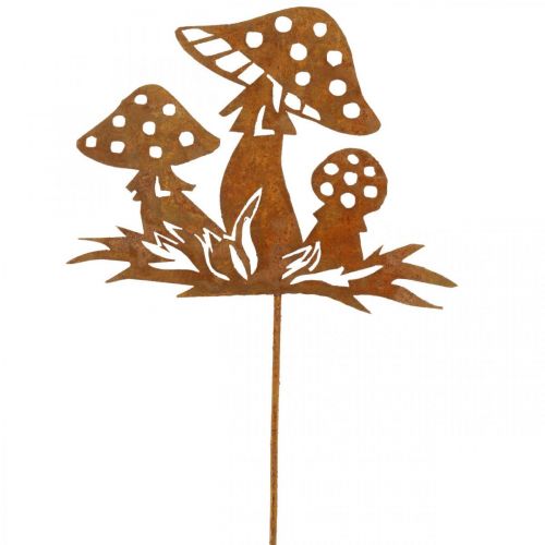 Floristik24 Høstplugger paddehatter, metalldekor, blomsterplugg patina 39cm