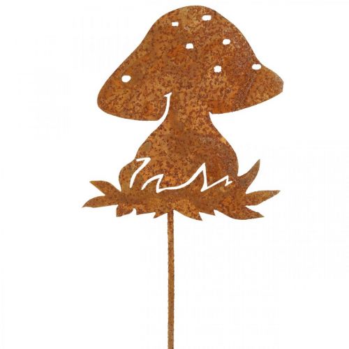 Floristik24 Metallplugg fluesopp høstdekor soppdekor patina 42cm