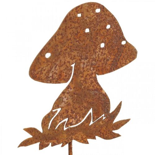 Floristik24 Metallplugg fluesopp høstdekor soppdekor patina 42cm