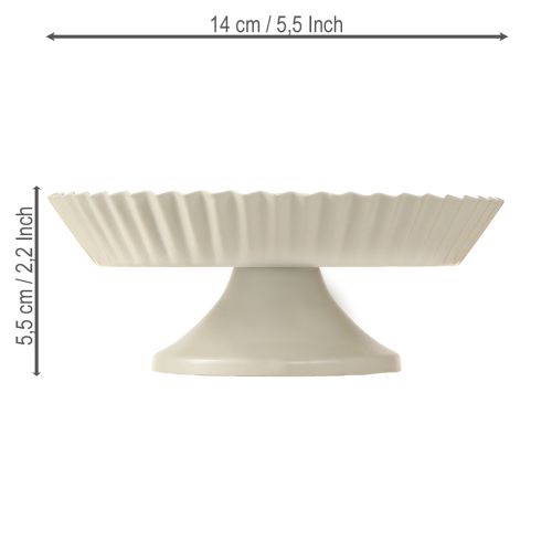 Floristik24 Metallplate grå dekorativ tallerken med metallbunn Ø14cm 2 stk
