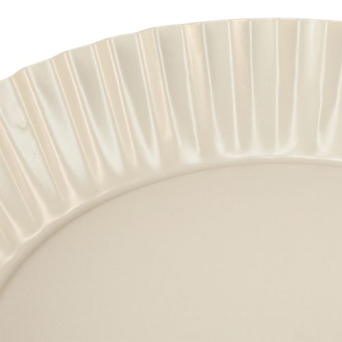 Floristik24 Metallplate grå retro dekorativ tallerken med basismetall Ø24cm 2 stk