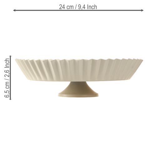 Floristik24 Metallplate grå retro dekorativ tallerken med basismetall Ø24cm 2 stk