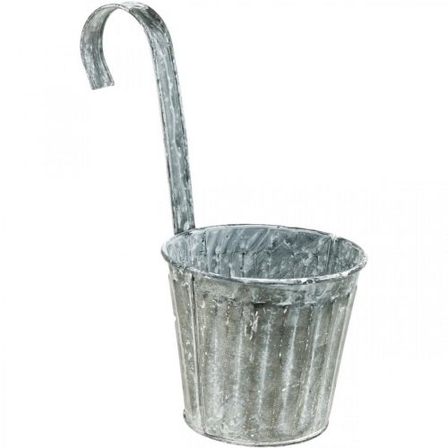 Floristik24 Dekorativ krukke for oppheng, metallkar, balkongdekorasjon, plantepotte antikk utseende Ø13cm