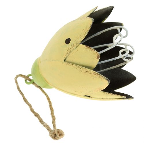 Floristik24 Dekorasjonshenger metallblomst 13cm 3stk