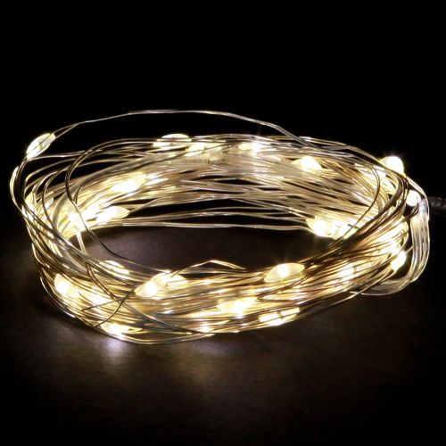 Floristik24 Mikro-LED-lyslenker med 20 varmhvite timere og batterier, 6 stk.