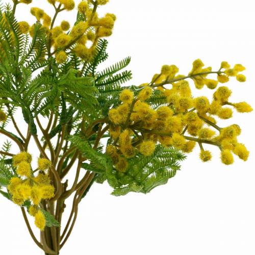 gjenstander Mimosa gul kunstig kunstig plantebunt 39cm