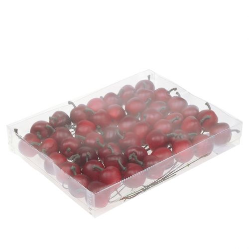 Floristik24 Mini eple på wire Ø2,5cm 48 stk