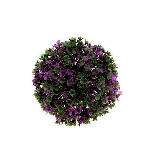Floristik24 Mini dekorativ ball lilla med kunstige blomster Ø10 cm 1 stk