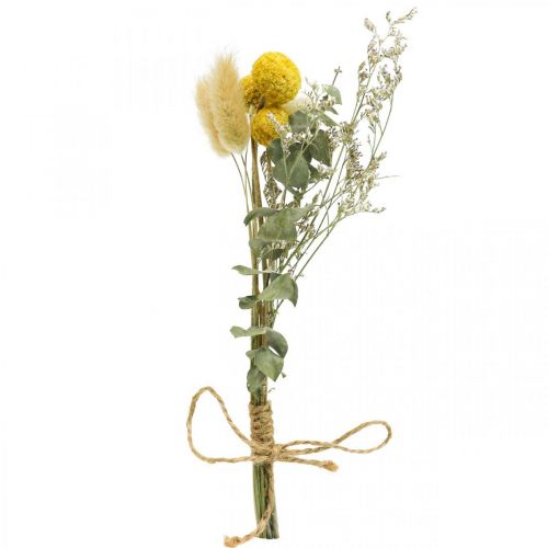 Mini bukett med tørkede blomster boho, tørkede blomster blomster L22cm