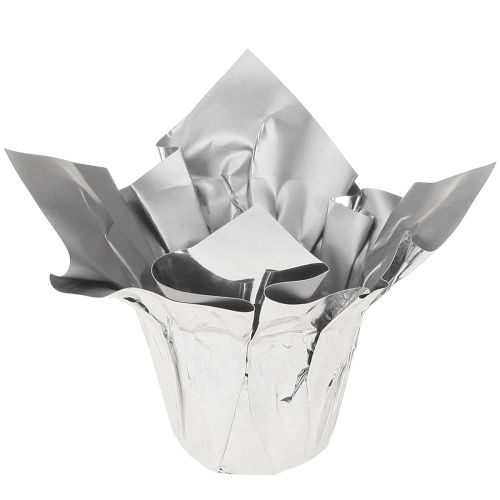 Mini plantekasse sølv gaveemballasje Ø4,5cm H7cm 8 stk