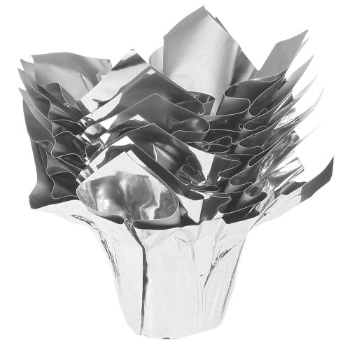 gjenstander Mini plantekasse sølv gaveemballasje Ø4,5cm H7cm 8 stk