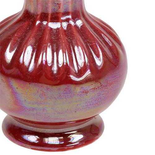 Floristik24 Mini vase Ø5cm H10cm perlemor rød 6stk