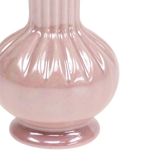 Floristik24 Minivase perlemor rosa Ø5cm H10cm 6stk