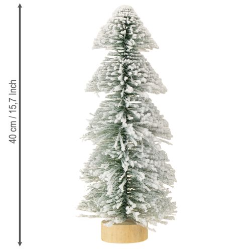 gjenstander Mini juletre LED julegran snødekt 40 cm