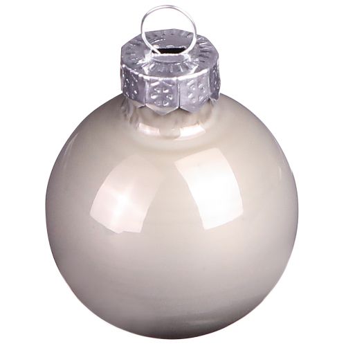 Mini julekuler glassgrønn perlemor grå Ø3cm 22 stk | Floristik24.no