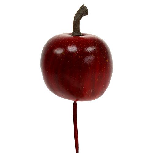 Mini epler på tråd 3cm blank 24p