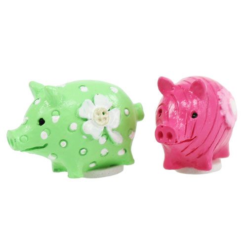 Floristik24 Mini heldige griser farget 2,5 cm 45 stk