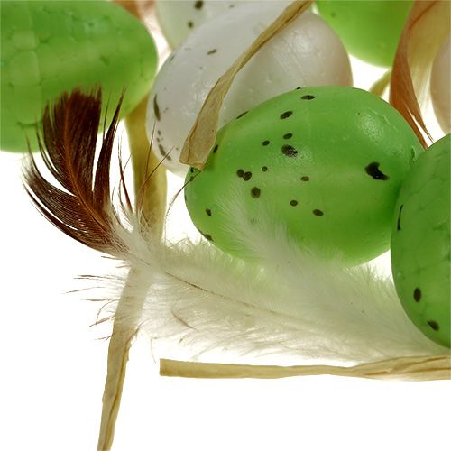gjenstander Mini egg grønn-hvit 2,5cm 48stk