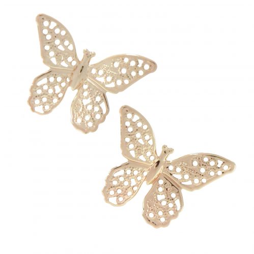 Floristik24 Mini sommerfugler metall scatter dekorasjon gylden 3cm 50stk