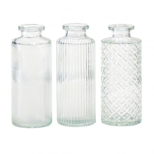 Minivaser glass dekorative flaskevaser Ø5cm H13cm 3stk