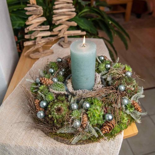 Floristik24 Mini julekuler mint speil bær glass Ø25mm 140stk