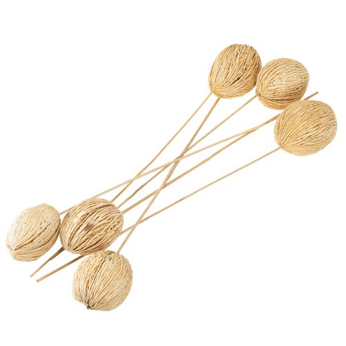 gjenstander Mintolla-ball bleket 8 cm - 10 cm L46 cm 6 stk