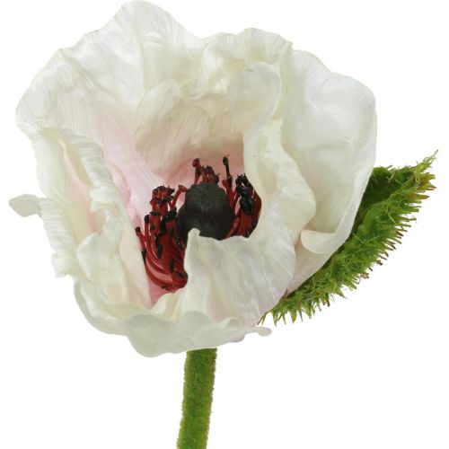 gjenstander Kunstig valmue, silkeblomst hvit-rosa L55/60/70 cm sett med 3
