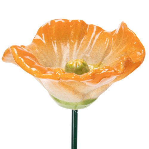 gjenstander Keramiske valmueskulpturer, blomster i kunstnerisk design for hagen, 52 cm, 2 stk.