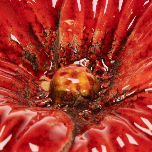 gjenstander Keramisk valmueblomst romantisk dekorasjon til vårhage og blomsterbed 31 cm 6 stk