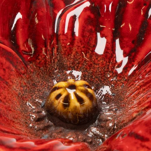 gjenstander Hagepike av valmue i keramikk, uvanlig design for blomsterbed, 52 cm, 2 stk.