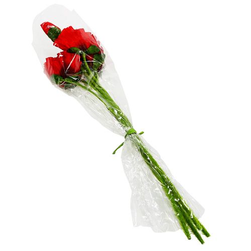 Floristik24 Valmuer rød Ø7cm L48cm 4stk