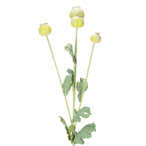 gjenstander Kunstig valmuepyntbunke, realistiske blomster til hjemmetilbehør, 61 cm, 3 stk.
