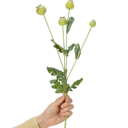 gjenstander Kunstig valmuepyntbunke, realistiske blomster til hjemmetilbehør, 61 cm, 3 stk.