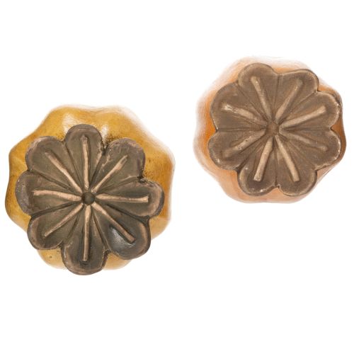 gjenstander Hagepinne med valmuefrøkapsel for stilig hagedesign, blomsterbed eller balkong, 60 cm, 2 stk.